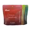 A bundle of three 30-count bags of Limited Lumi Gummies Hybrid Strains Bundles including Sour Strawberry, Watermelon, and Caramel Apple.
