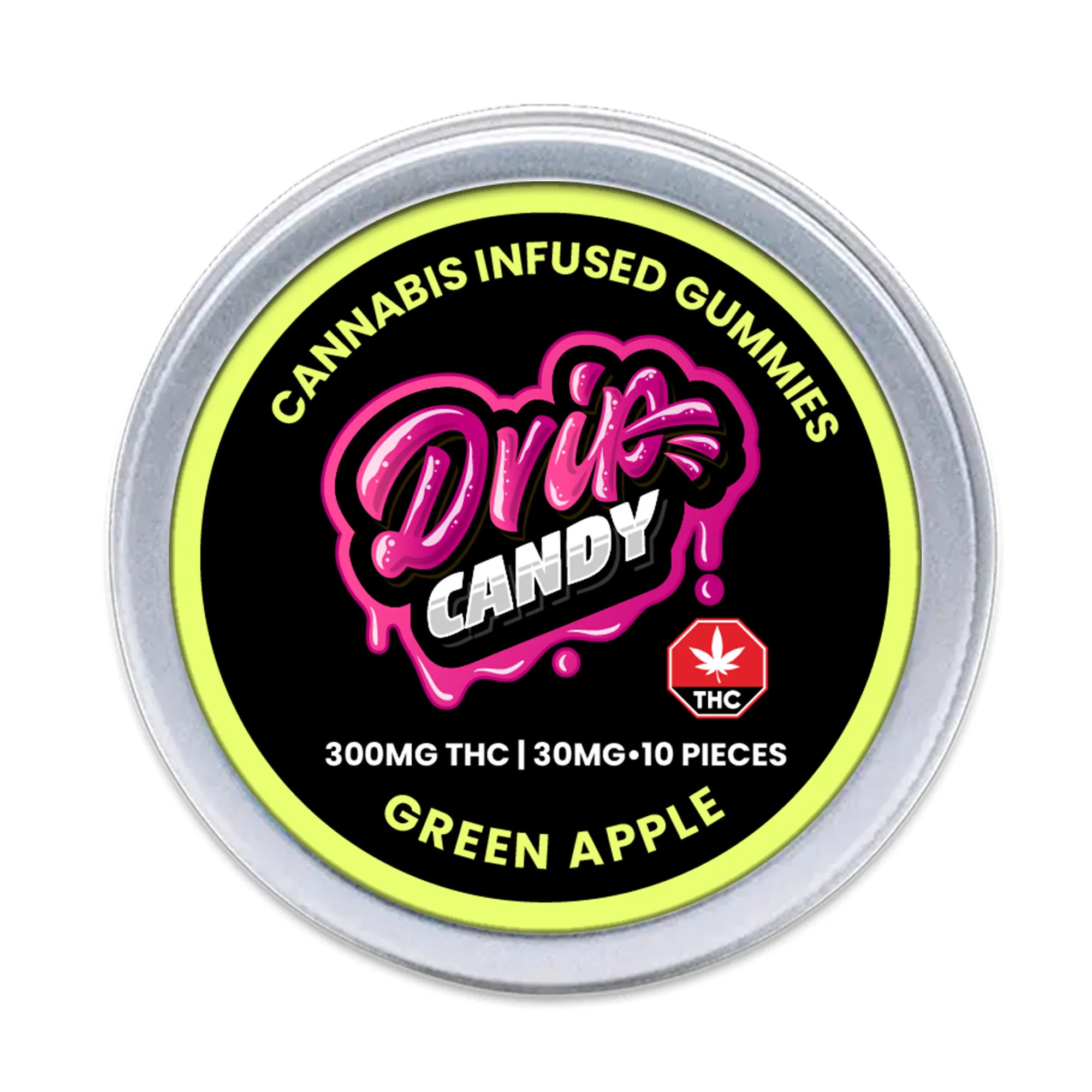 Green Apple Infused Gummies 300MG THC - Image 2