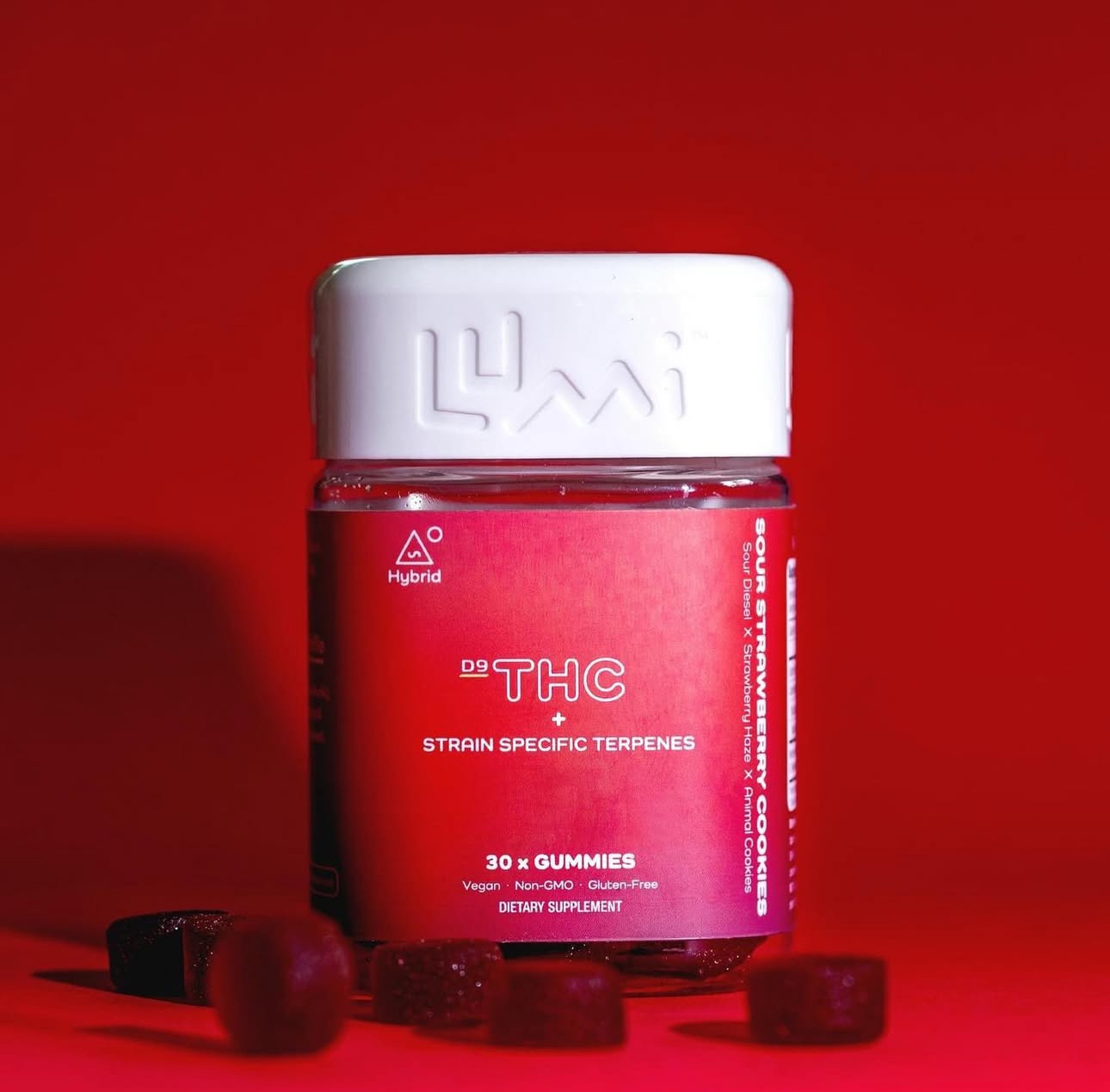 THC Microdose Sour Strawberry Cookies Lumi Gummies 300mg.jpg
