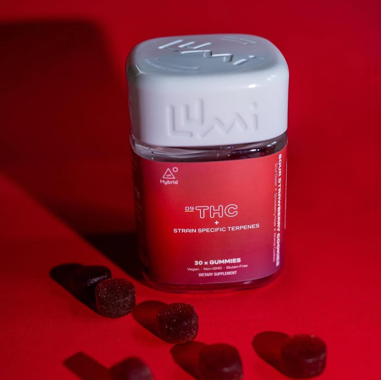 Best THC Microdose Sour Strawberry Cookies 300mg - Image 3