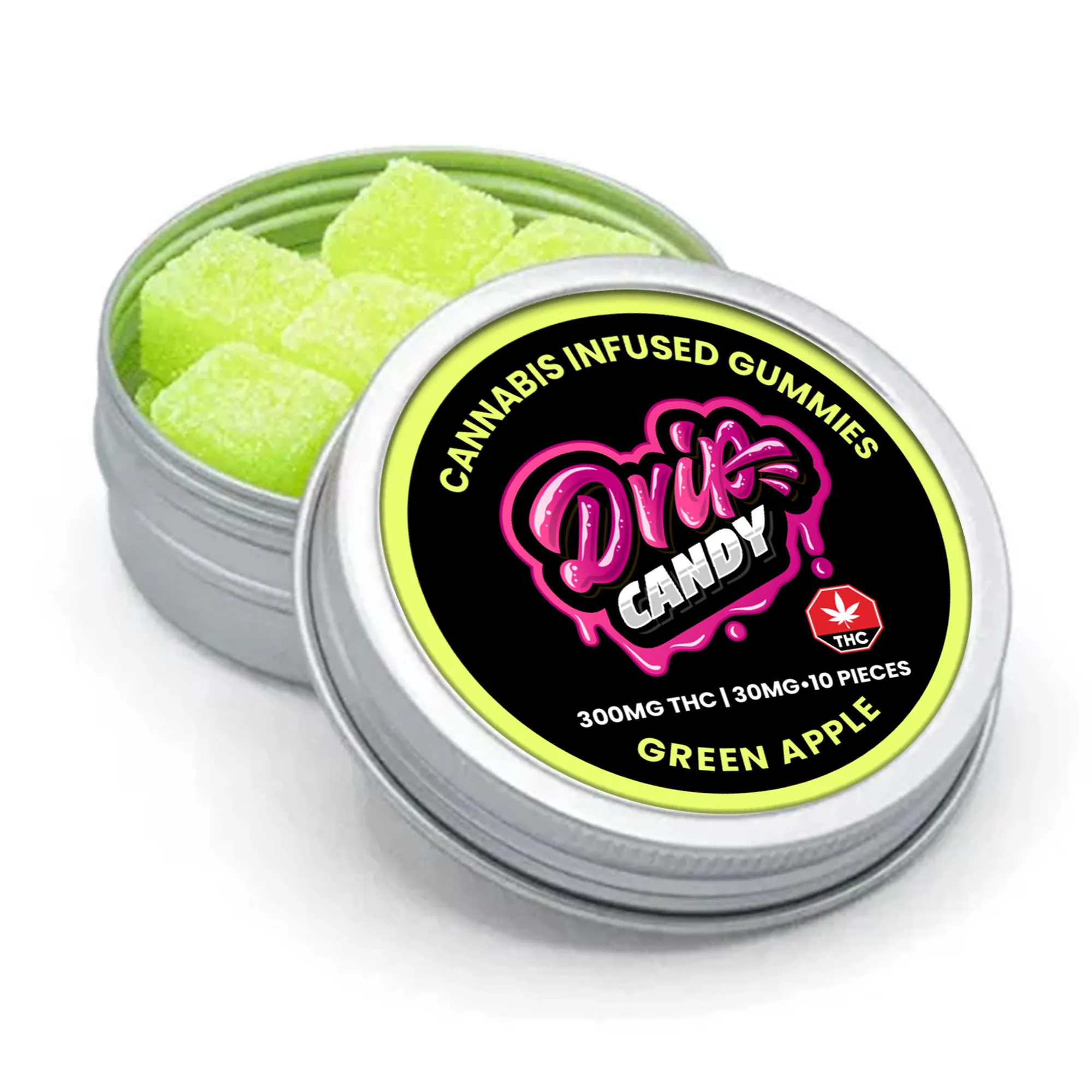 Green Apple Infused Gummies 300MG THC.jpg